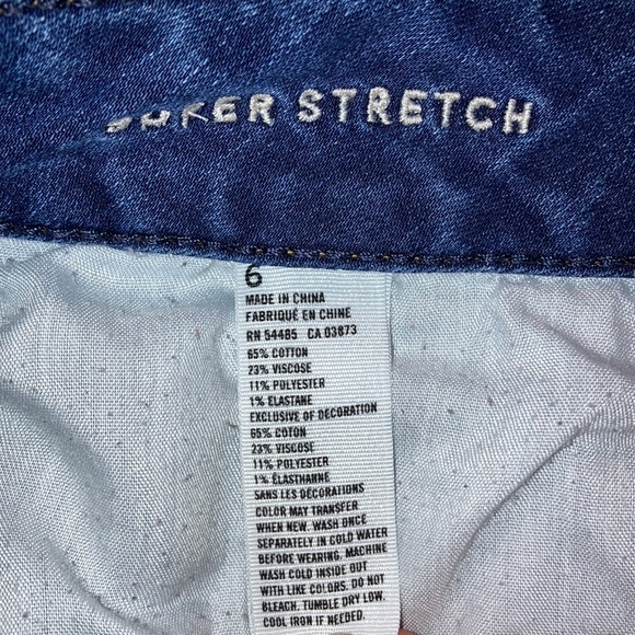 American Eagle Shortie Jean shorts size 6 - Picture 5 of 5